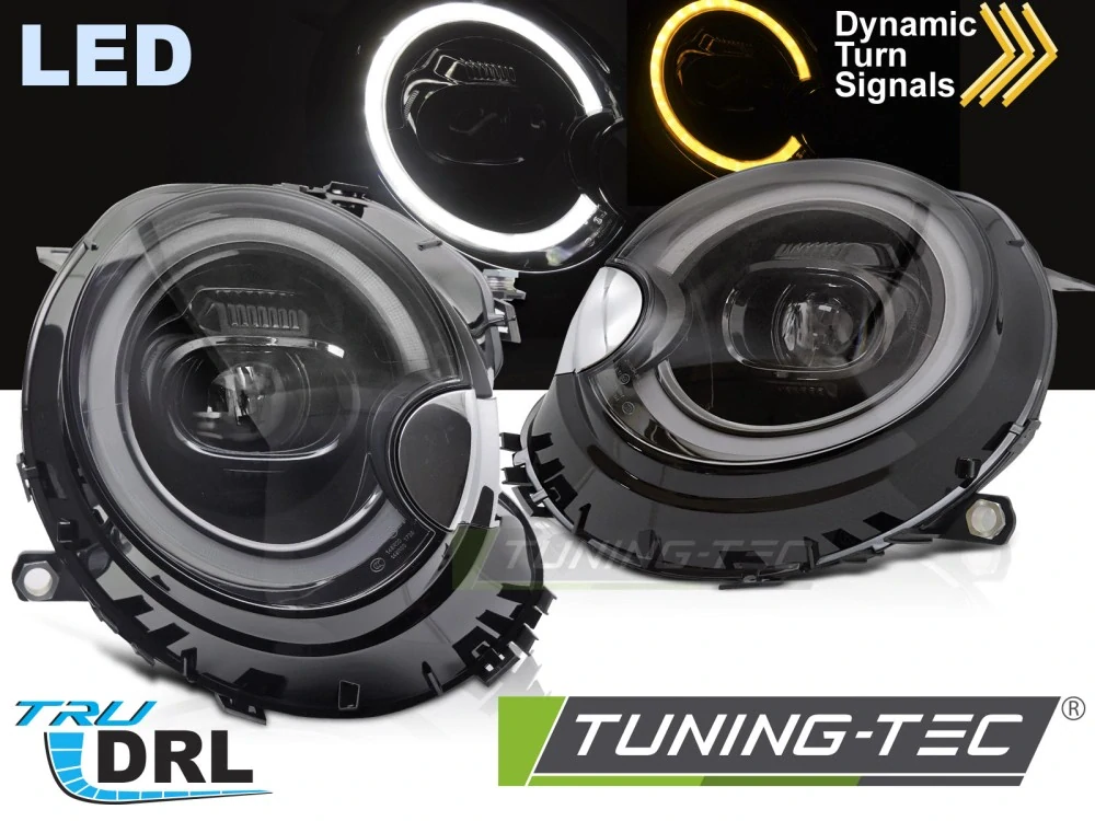 Přední světla Mini Cooper 06-15 FULL LED černé 