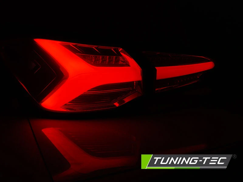 Zadní LED světla, světlomety, lampy Ford Focus 4, 2018-2021, hatchback, červené kouřové, SEQ