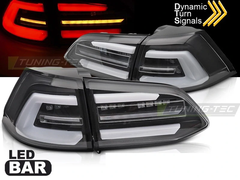 Zadní LED světla, světlomety, lampy VW Golf 7, 2013-2017 kombi, SEQ, černé