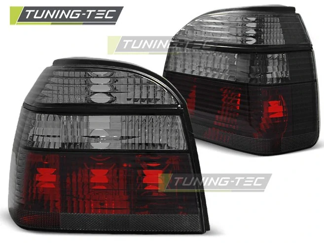 Zadní světlomety, světla, lampy Volkswagen Golf 3, 1992-1998, kouřové, červené