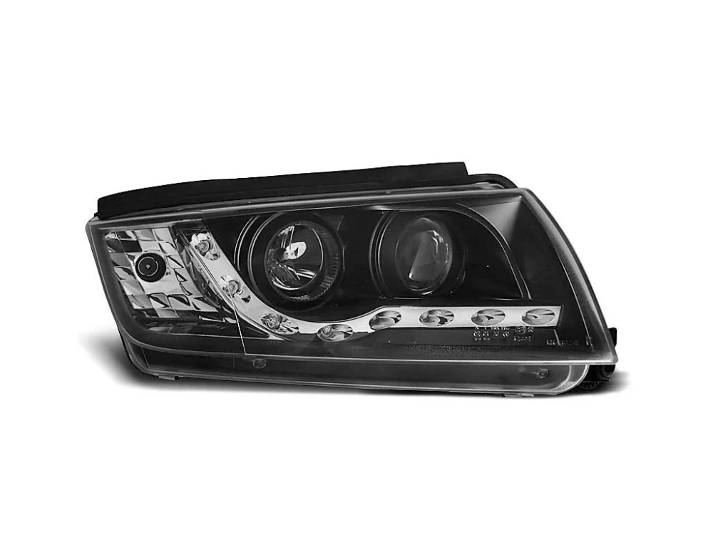 Přední světlomety, světla, lampy Škoda Fabia, 2000-2008, LED Daylight, černé black LPSK06