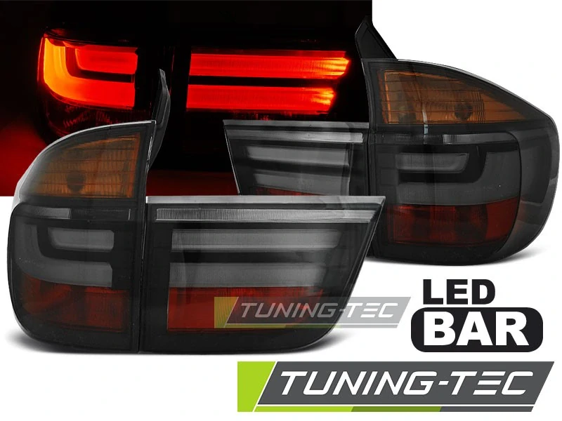 Zadní světla LED, BMW X5, E70 2007-2010, LED BAR kouřové LDBME3