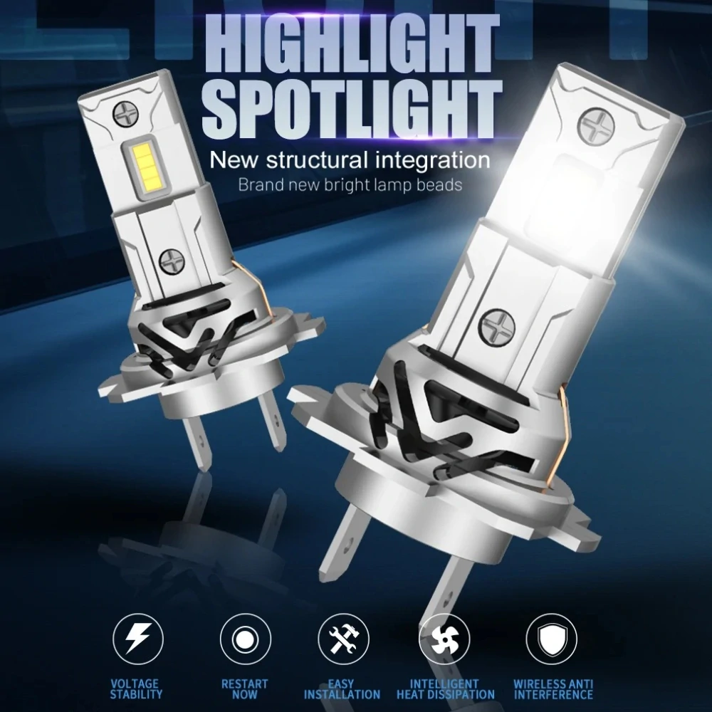 LED ŽÁROVKY H7 bílá, 9-18V, 4000LM