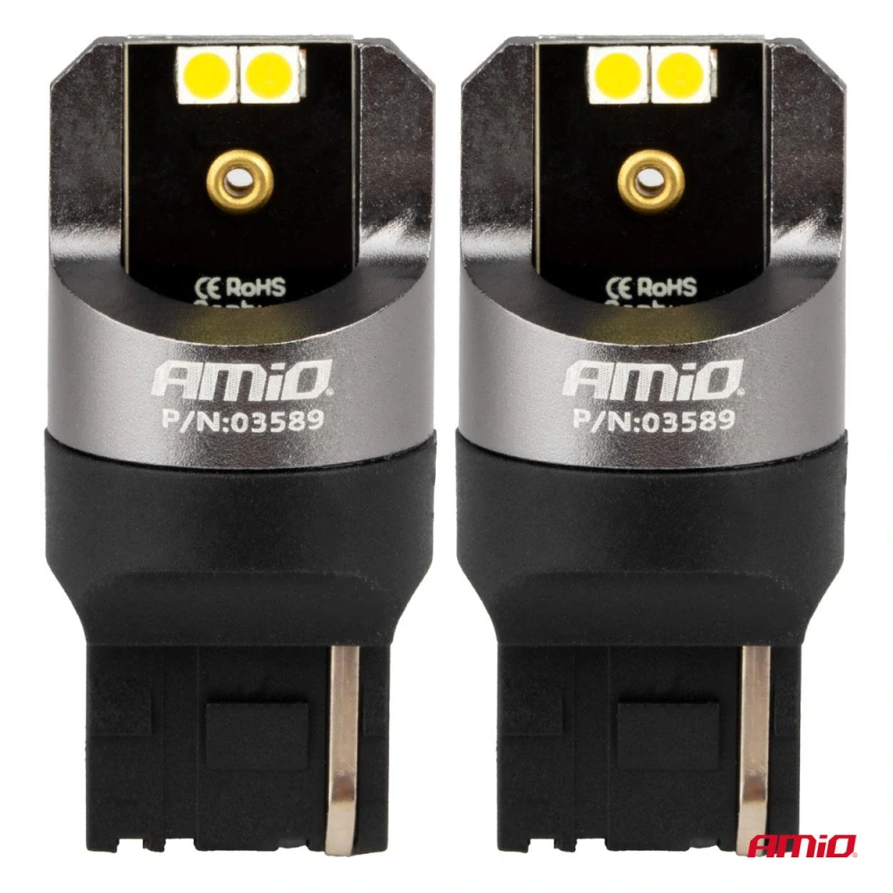 LED žárovky T20 CANBUS PRO 7440 W21W 4x3030 SMD bílá 12/24V