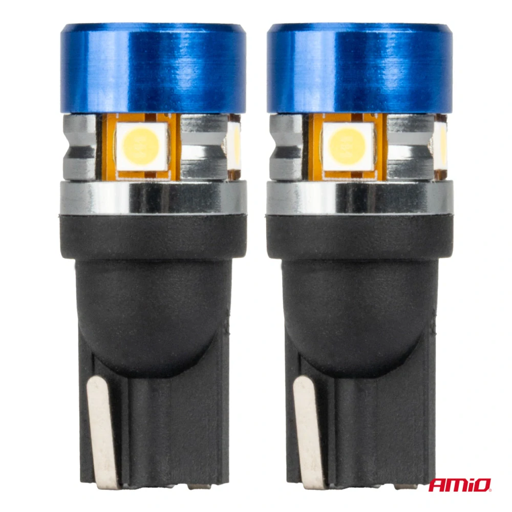 LED žárovky CANBUS T10 W5W 5SMD 3030 White 12V/24V AMiO