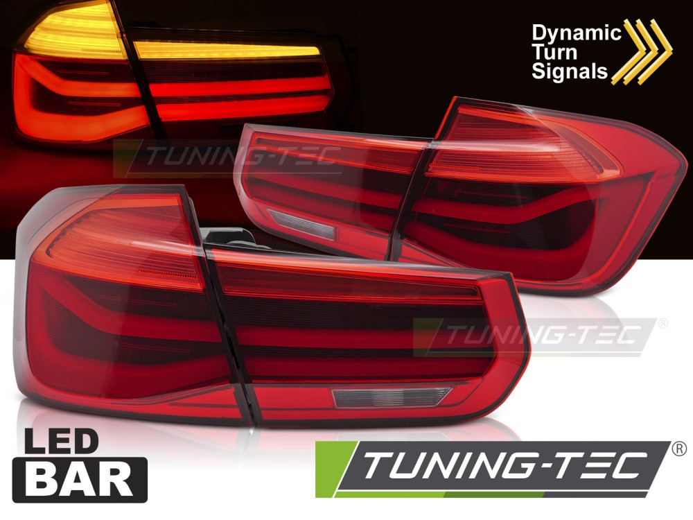 Zadní světla BMW F30 11-18 červené LED BAR SEQ