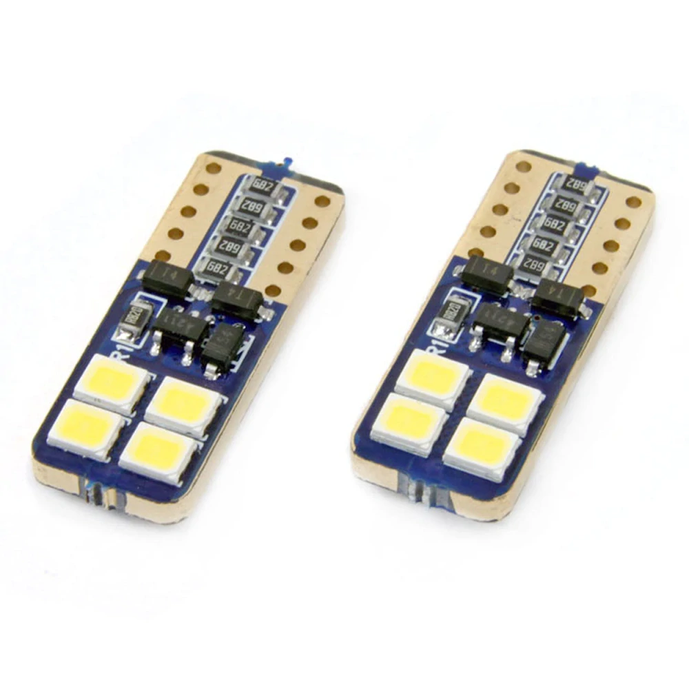 LED ŽÁROVKY CANBUS 8SMD 2835 T10e (W5W) White 12V/24V