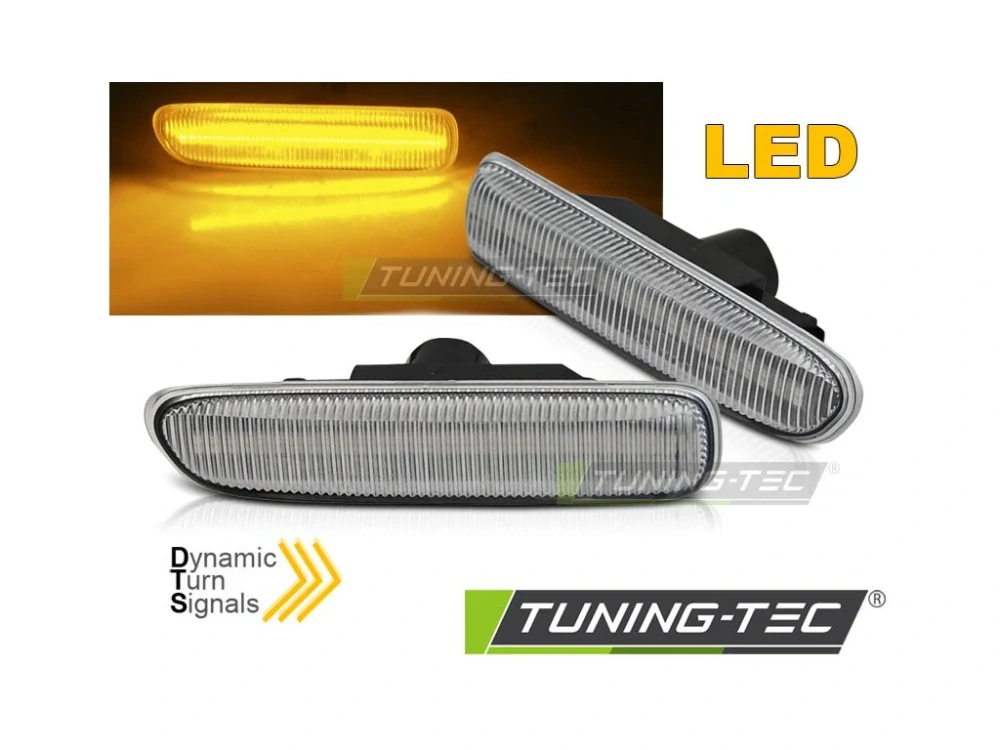 Boční blikače BMW E46 LED SEQ chrom