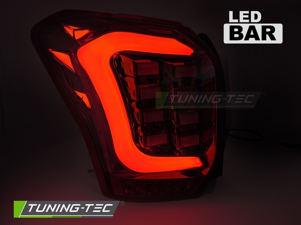 Zadní LED světla, světlomety, lampy Subaru Forester IV, 2013-2018, SEQ, kouřové červené