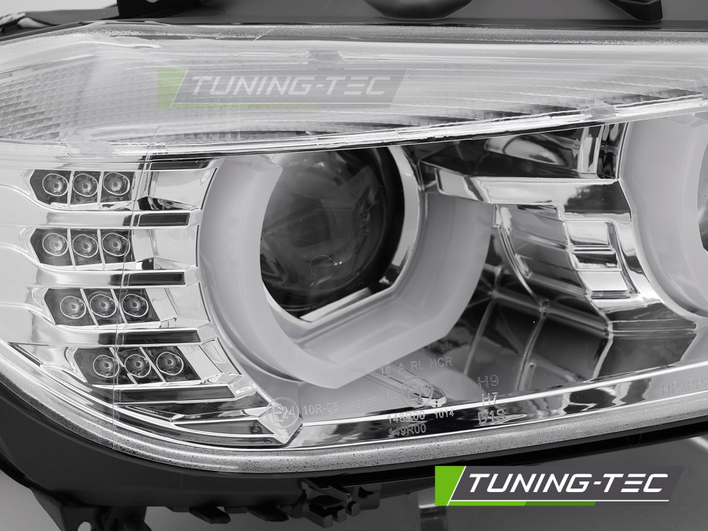 Přední světla s U-TYPE LED BMW F30/F31 2011-2015 chrom