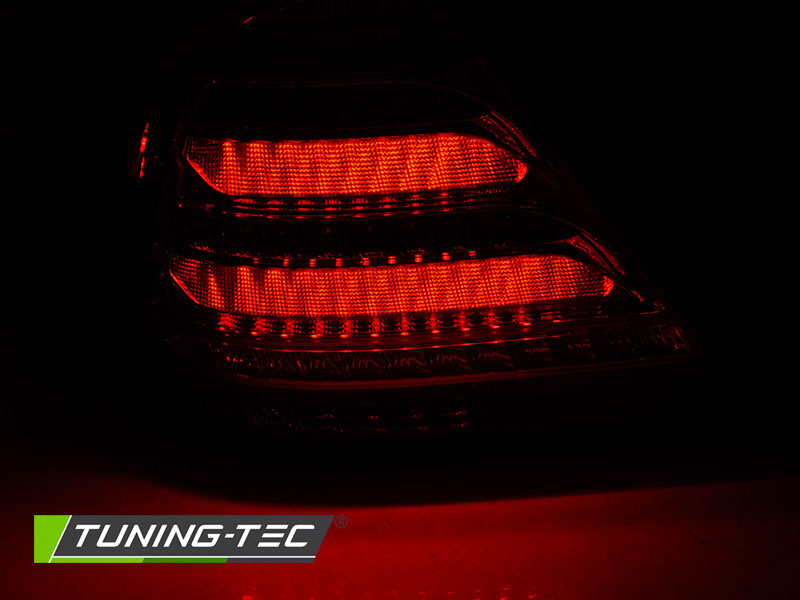 Zadní světla LED bar, s dynamickým blinkrem pro Mercedes C W203 04-07 červená/kouřová