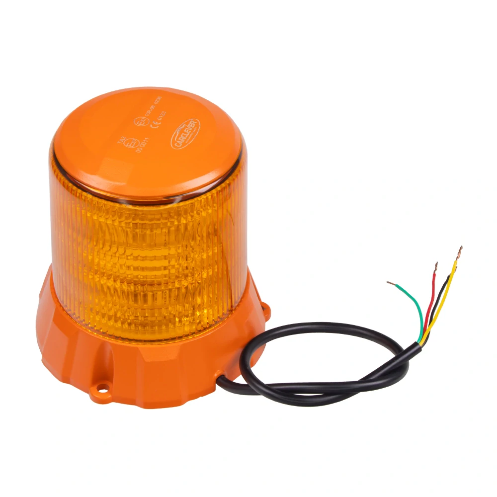 Robustní oranžový LED maják, oranž.hliník, 96W, ECE R65