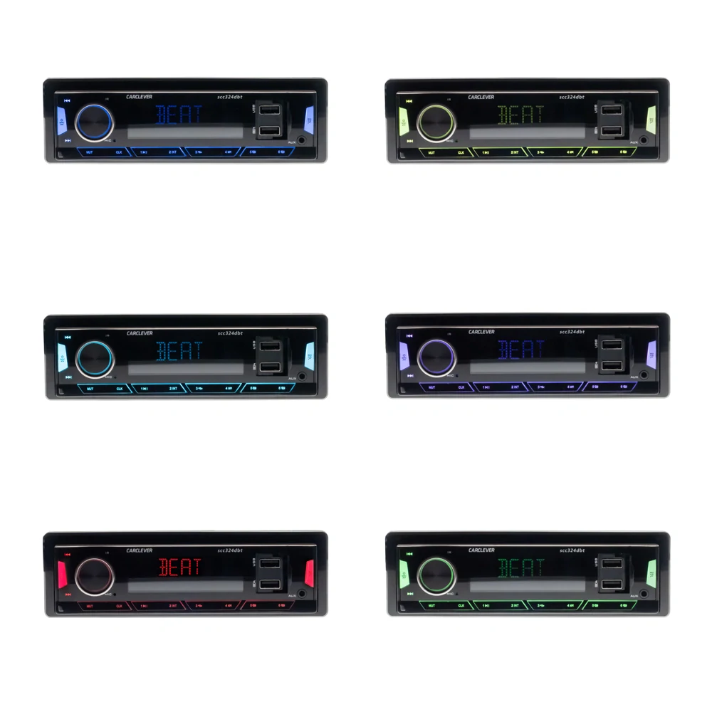 1DIN 12/24V DAB+/FM autorádio Bluetooth/USB/SD/AUX, odnímatelný panel