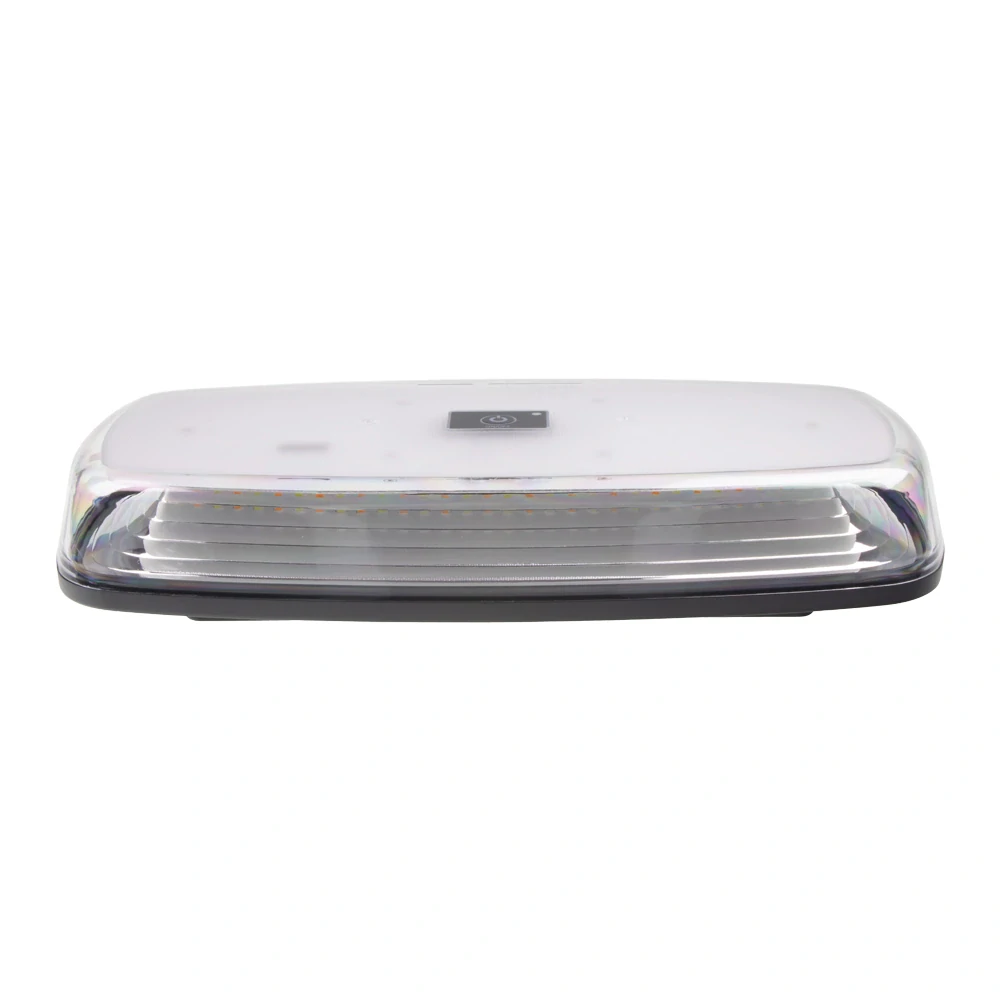 AKU LED rampa oranžová+bílá, 84LEDx0,5W, magnet, 12-24V, 304mm, ECE R65 R10