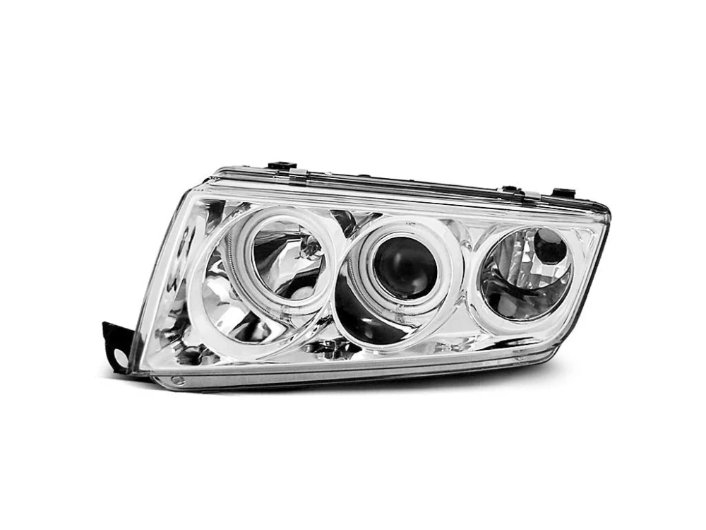 Přední světla Škoda Fabia 99-07 - chrom Angel Eyes