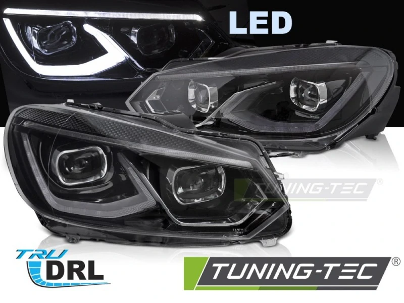 Přední světla, VW Golf 6 2008-2013, FULL LED, černé