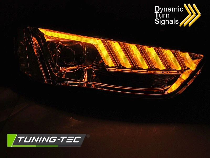 Přední světla, světlomety, lampy Audi A4 B8, 2012-2015, LED, SEQ, černé