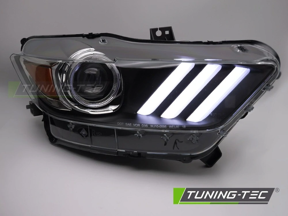 Přední světla XENON D3S FORD MUSTANG 14-17, s LED blinkry a denním svícením