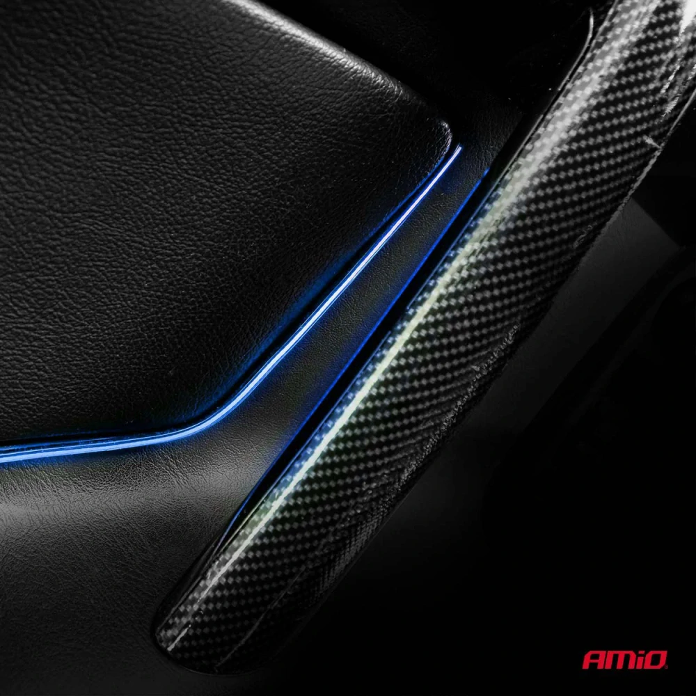 LED pásky COB do auta - bočné modrá 2x30 cm 12 V AMiO-04578