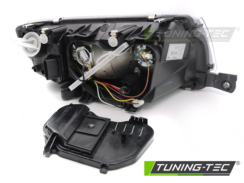 Přední světlo čiré levé pro ŠKODA FABIA I 2000-2007 H7/H3 černé