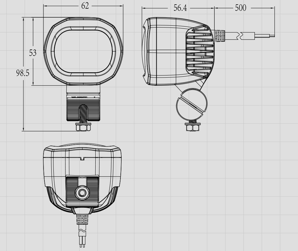 PROFI LED výstražný pruh 10-80V 10W modrý
