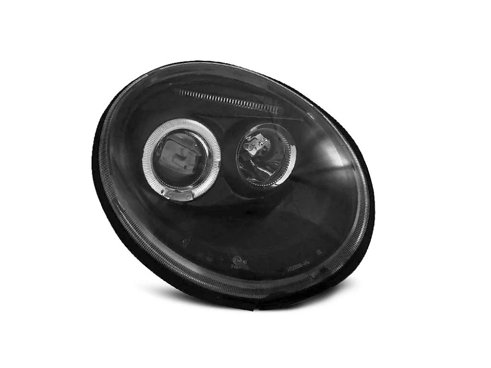 Přední světla VW Beetle 97-05 Angel Eyes - černé