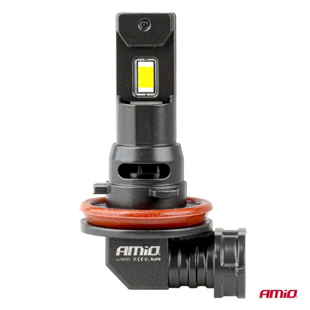LED žárovky H8 | H9 | H11 | H16 AMIO F25 PRO BLACK FULL CAN-BUS, bílé 6000K | 7700 LM, 2 ks
