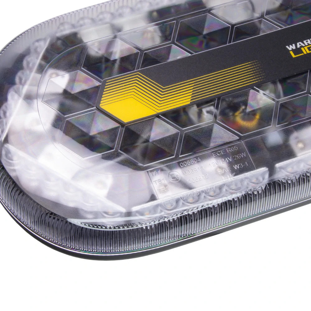 Mini LED rampa, oranžová, 48xLED, 12-24V, 325mm, ECE R65, magnet