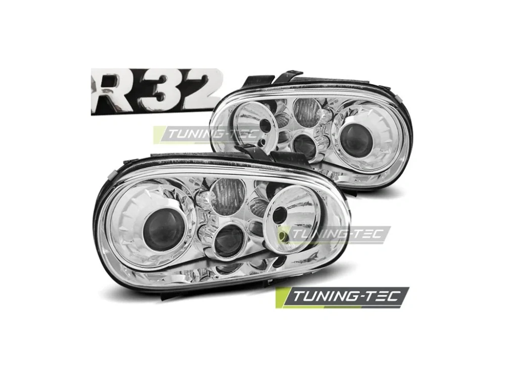 Přední světla VW Golf IV 98-03 R32 Look - chrom 