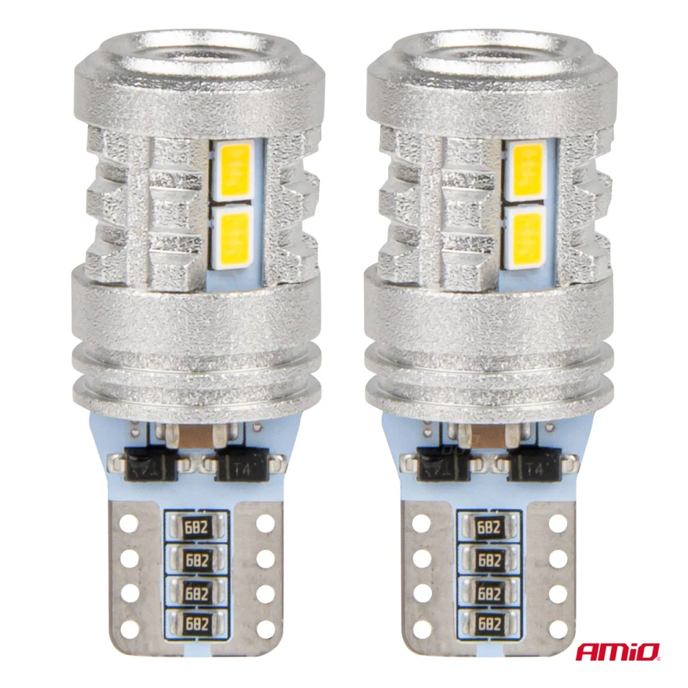 LED STANDARD BULBS T10 W5W 6x3020 + 1x3030 SMD BÍLÉ 12V/24V AMiO