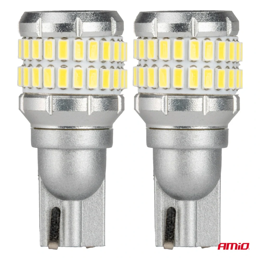 LED žárovky CANBUS T15 W16W 48SMD 4SMD bíla 12V 24V AMiO 2 ks