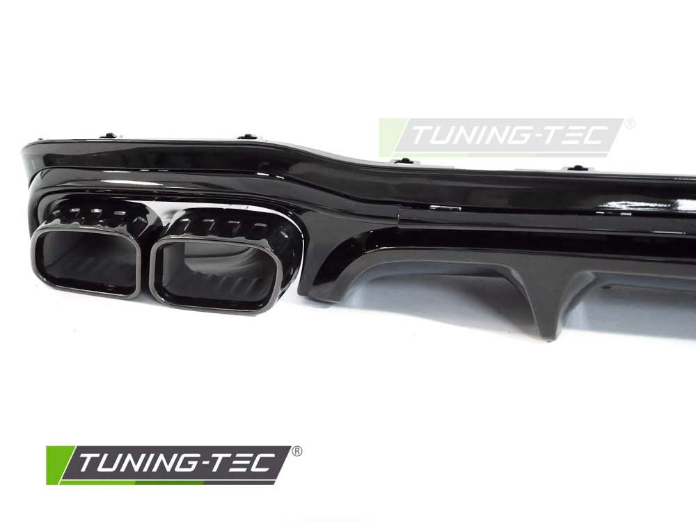 Zadní difuzor SPORT STYL Mercedes W213 / S213 2020-2023 2x dvoukoncovka ČERNÝ LESKLÝ
