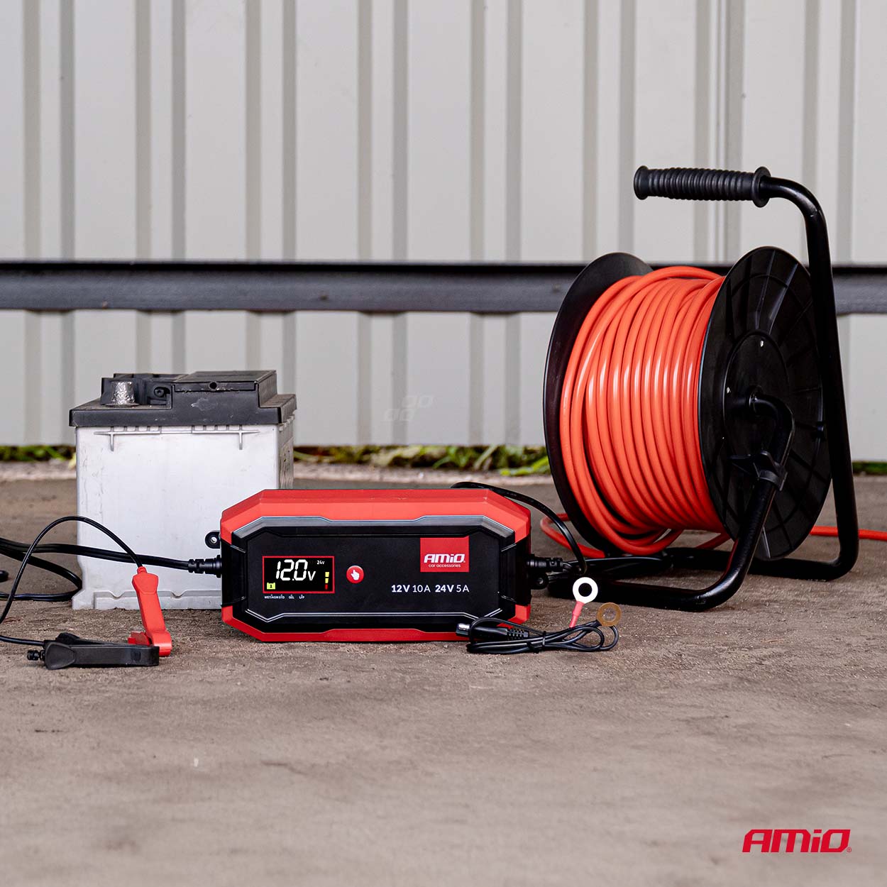 Inteligentní nabíječka AMIO PRO 12V | 24V 10A (12V 100Ah | 24V 50Ah)