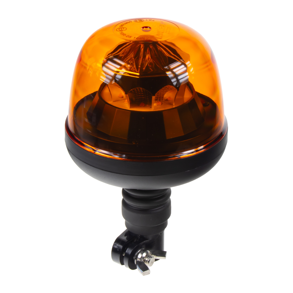 LED maják, 12-24V, 10x1,8W, oranžový, na držák, ECE R65 R10