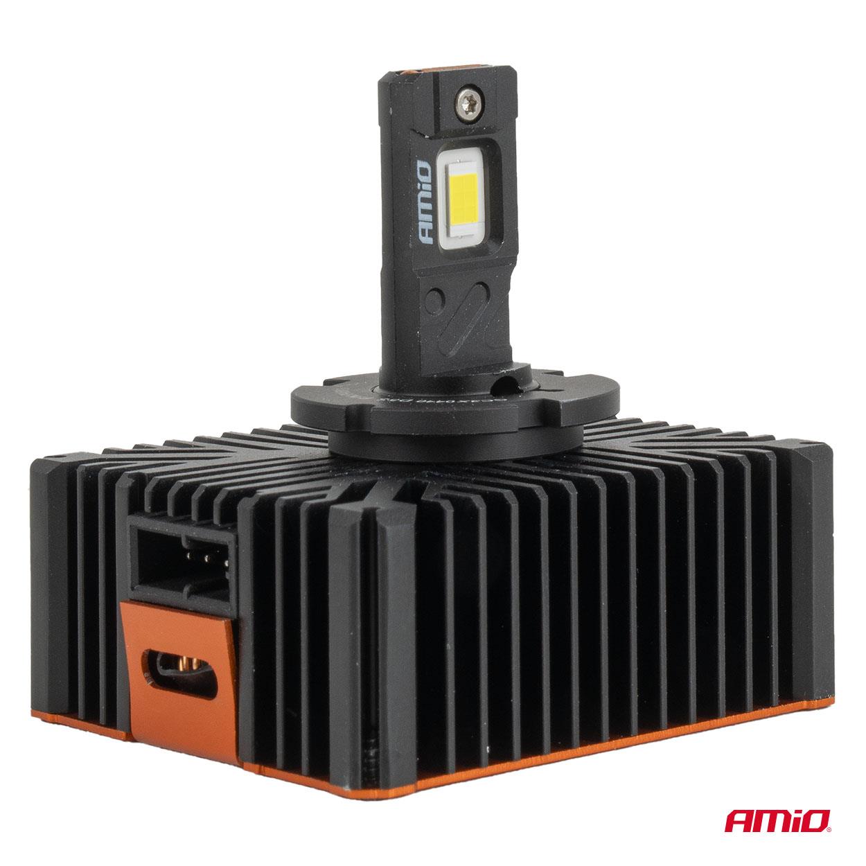 LED výbojky D5S AMIO LED XD PRO CAN-BUS, bílé 6500K | 7000 LM, 2 ks