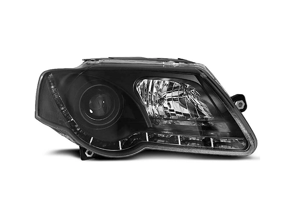 Přední světlomety, světla, lampy Volkswagen Passat 3C, 2005-2010, LED Daylight, černé black