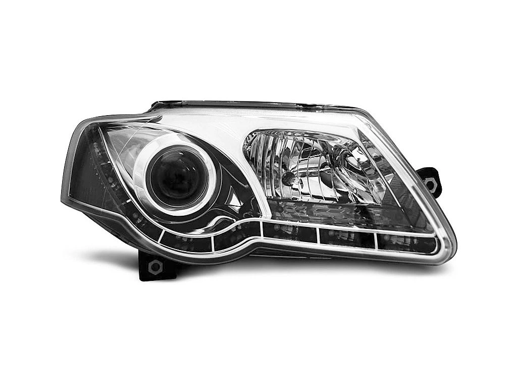 Přední světla Volkswagen Passat 3C, 2005-2010, LED Daylight, chrom 