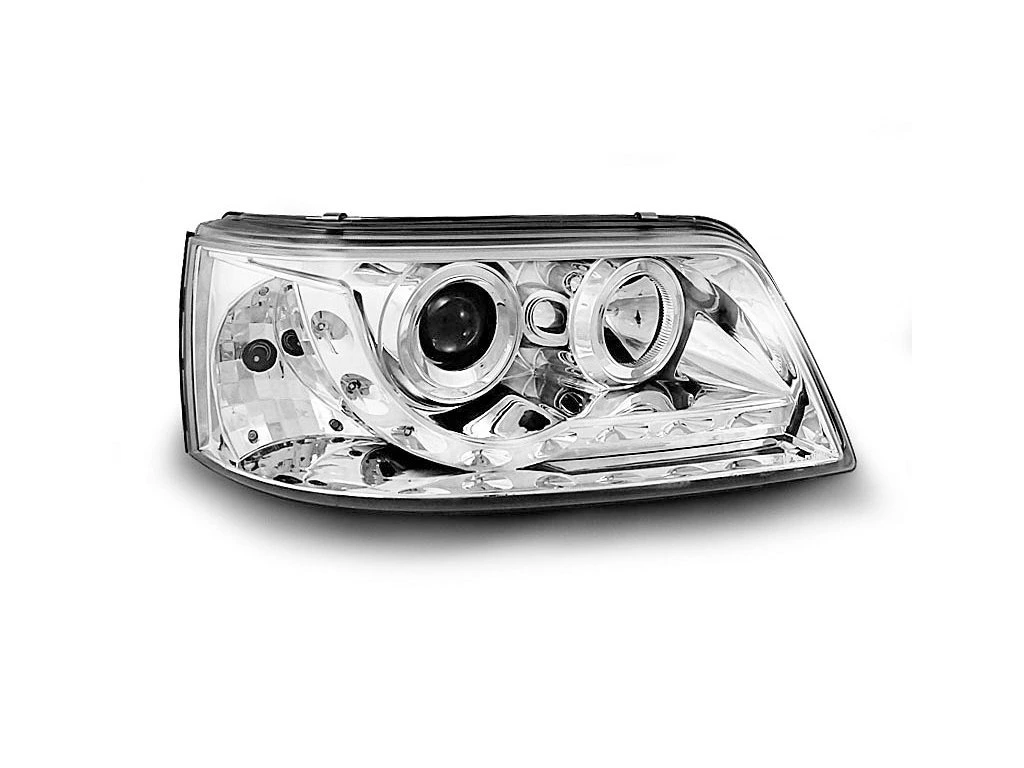 Přední světla Volkswagen VW T5, 2003-2009, LED Daylight, chrom