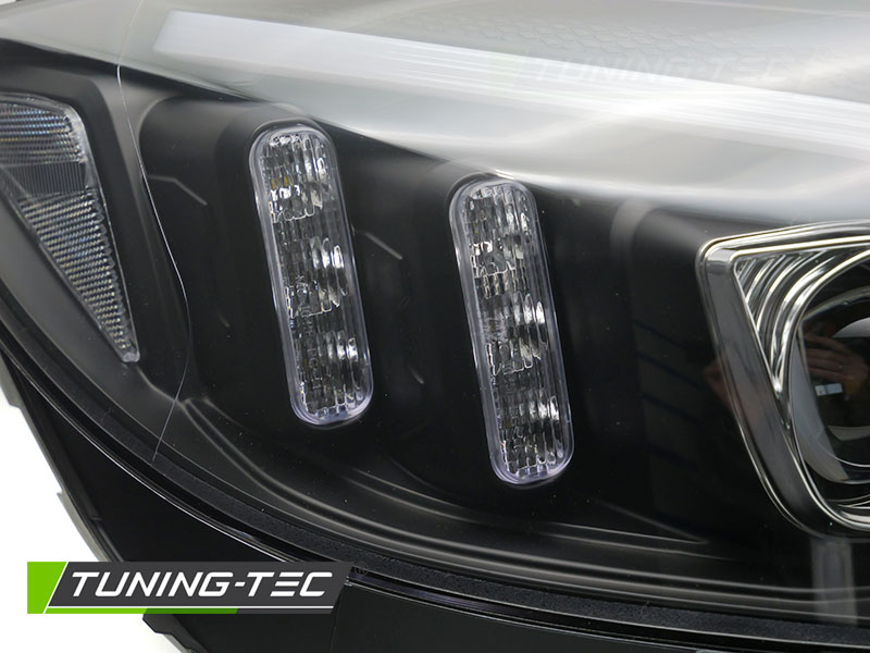MERCEDES W205 14-18 - přední černá světla TUBE LED