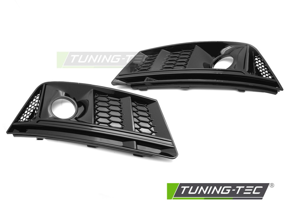 Rámečky mlhovek Audi A4 B9 2015-2019 ČERNÉ LESKLÉ 