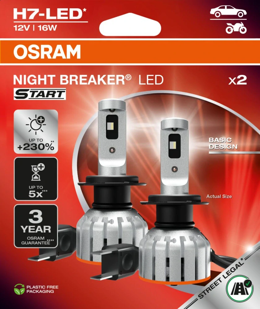 LED žárovky H7 OSRAM Night Breaker LED START 12V