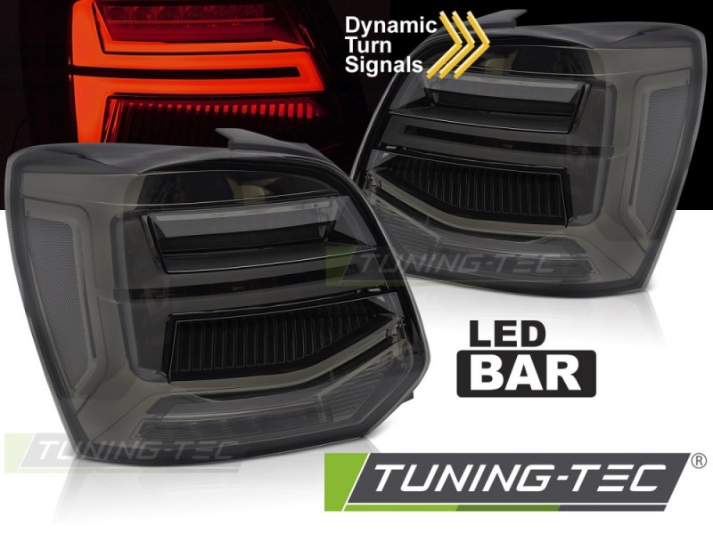 Zadní LED světla, světlomety, lampy VW Polo V, 2009-2017, SEQ, kouřové