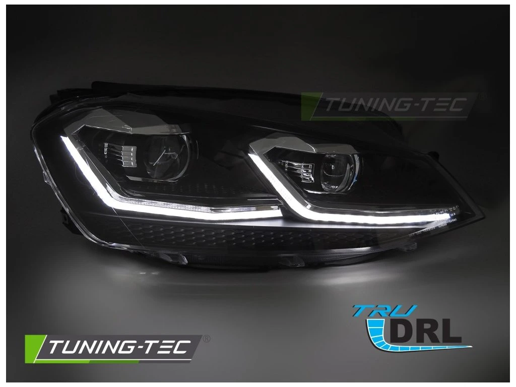 Přední světla VW GOLF VII 13-17 stříbrné LED SEQ DRL