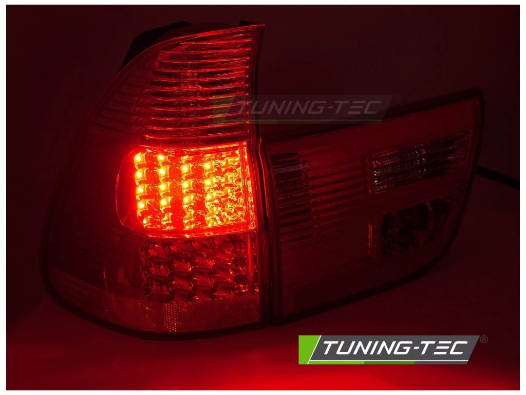 Zadní světla BMW X5 E53 09/99-10/03 červené/kouřové LED
