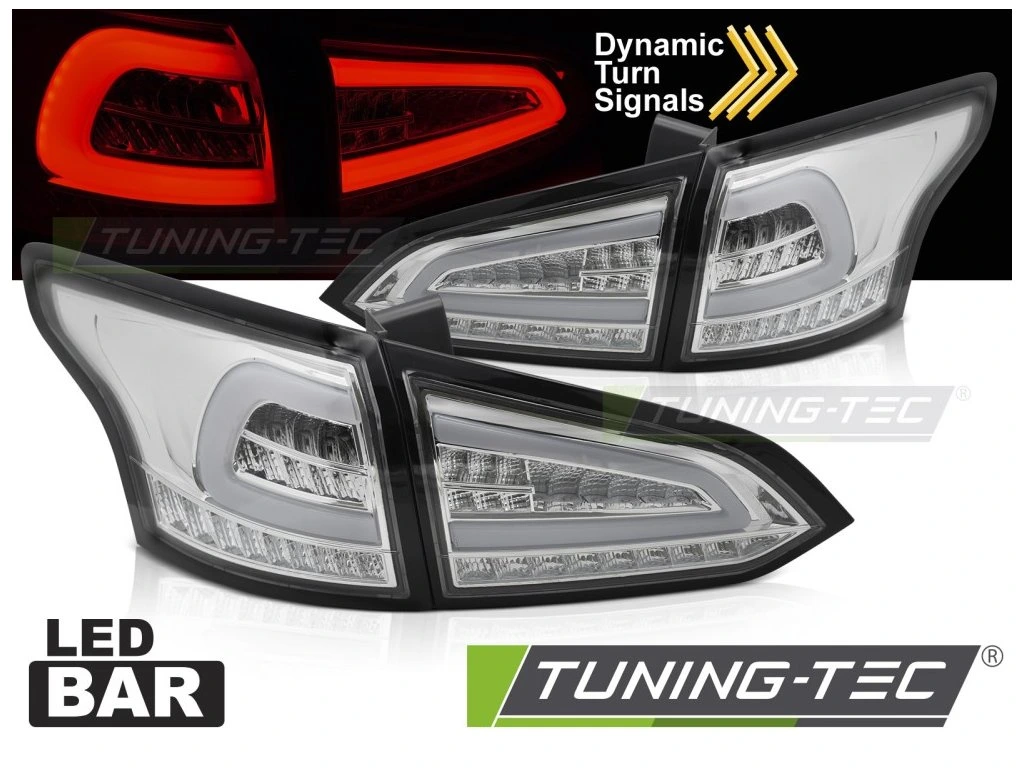 Zadní světla Ford Focus MK 3 SW 11-18 chrom LED SEQ