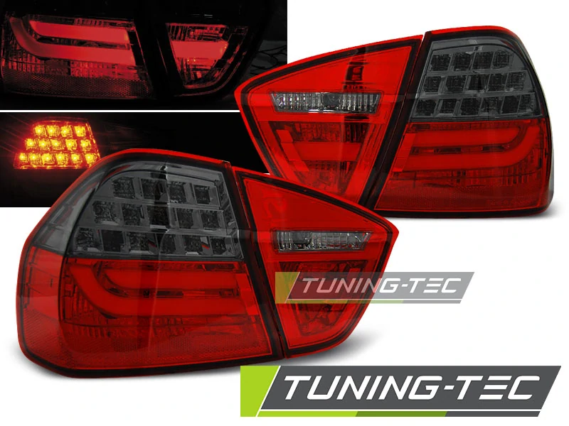 Zadní světla BMW E90 05-08 sedan - červené/kouřové LED BAR