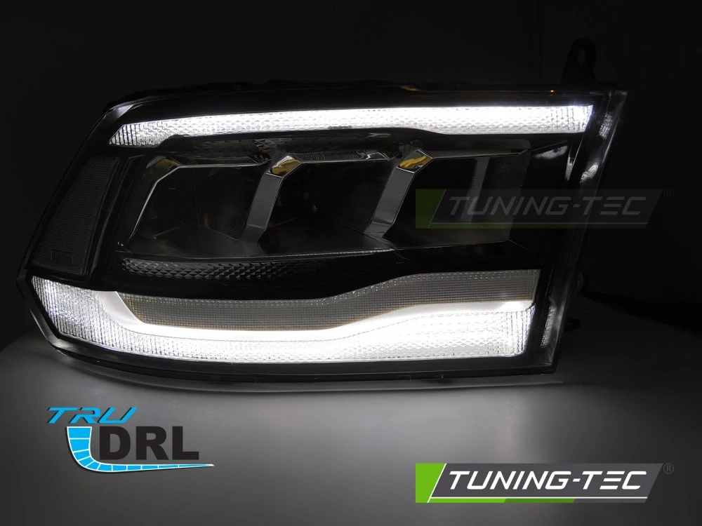 Přední světla Dodge Ram 09-18 černé TRU DRL LED
