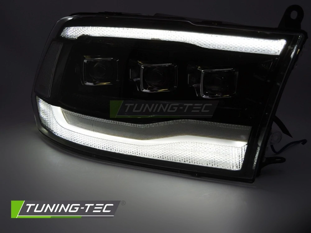 Přední světla Dodge Ram 09-18 černé TRU LED DRL