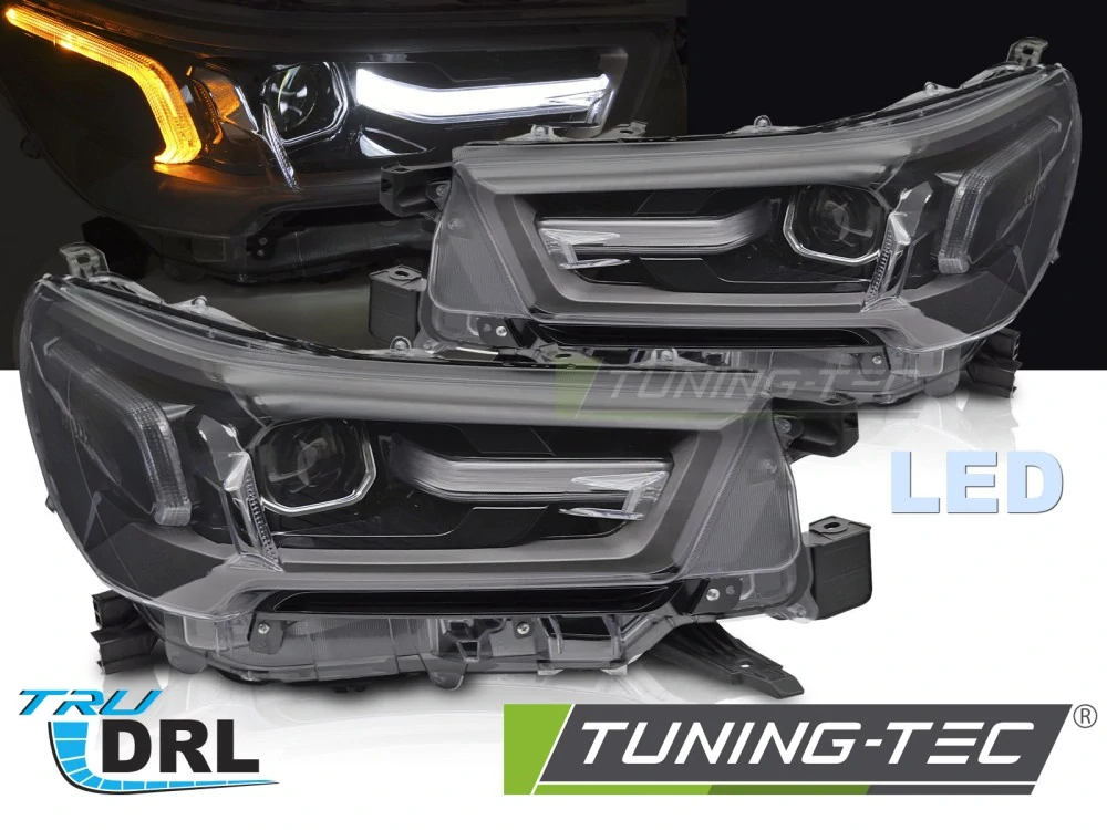 Přední světla Toyota Hilux 20- černá LED