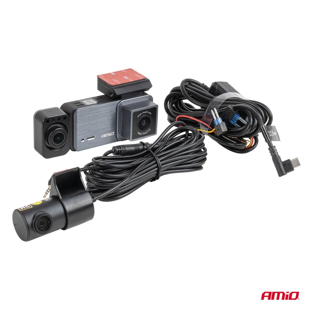 Kamera do auta se zadní kamerou 4K + 1K + 2K WLAN WIFI UHD 512 GB AMIO